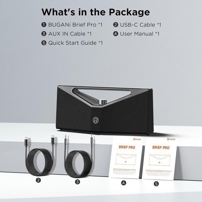 BUGANi Brief Pro Portable Bluetooth Speaker with Experience Superior Sound Quality BS12303 Original