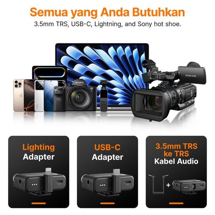 Saramonic Ultra Ultimate 2-Channel Wireless Clip On Microphone System with Timecode Noise Canceling Original