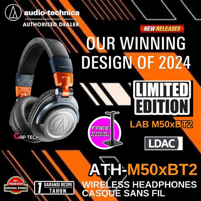 Audio Technica ATH M50x LAB / ATH-M50X LAB / ATH M50xBT2 LAB / ATH-M50xBT2 LAB Professional Monitor Headphones Original - M50XBT2 LAB