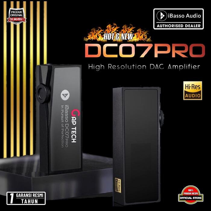 iBasso DC07Pro / DC07 Pro / DC 07Pro / DC 07 Pro High Resolution Portable / Dongle USB DAC & Headphone Amplifier / DAC Amp Original - Black