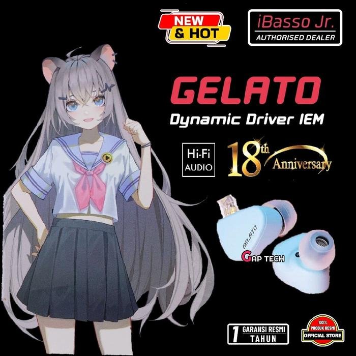 iBasso JR Gelato / Gelato DSP High Fidelity Dynamic Driver In Ear Monitor Earphone IEM Original - Blue