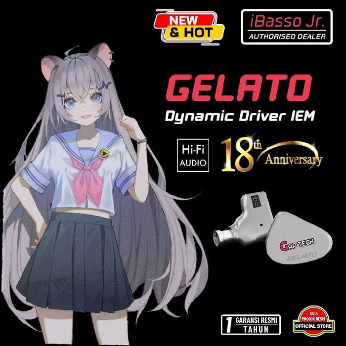 iBasso JR Gelato / Gelato DSP High Fidelity Dynamic Driver In Ear Monitor Earphone IEM Original - Grey/Silver