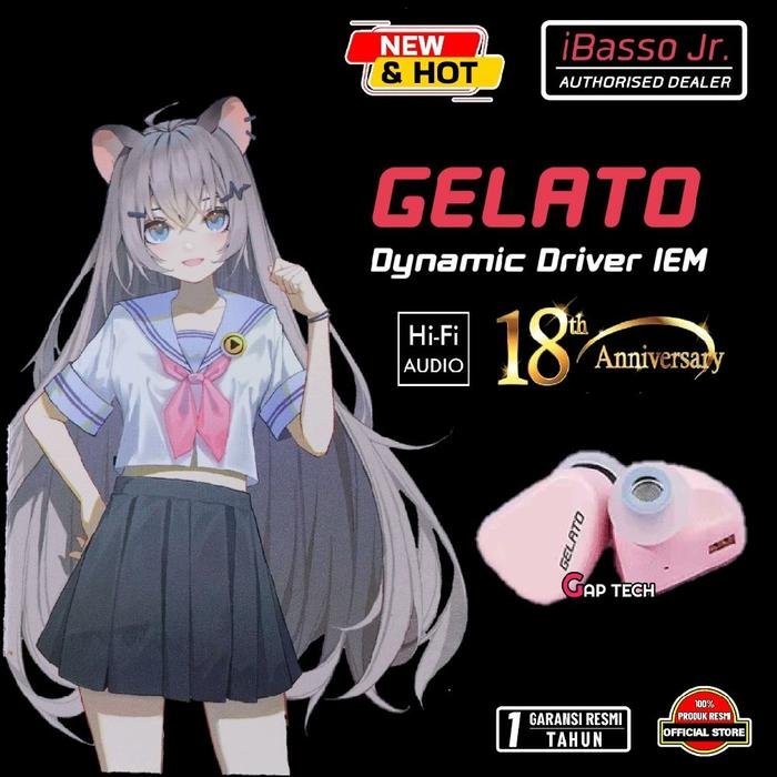 iBasso JR Gelato / Gelato DSP High Fidelity Dynamic Driver In Ear Monitor Earphone IEM Original - Pink