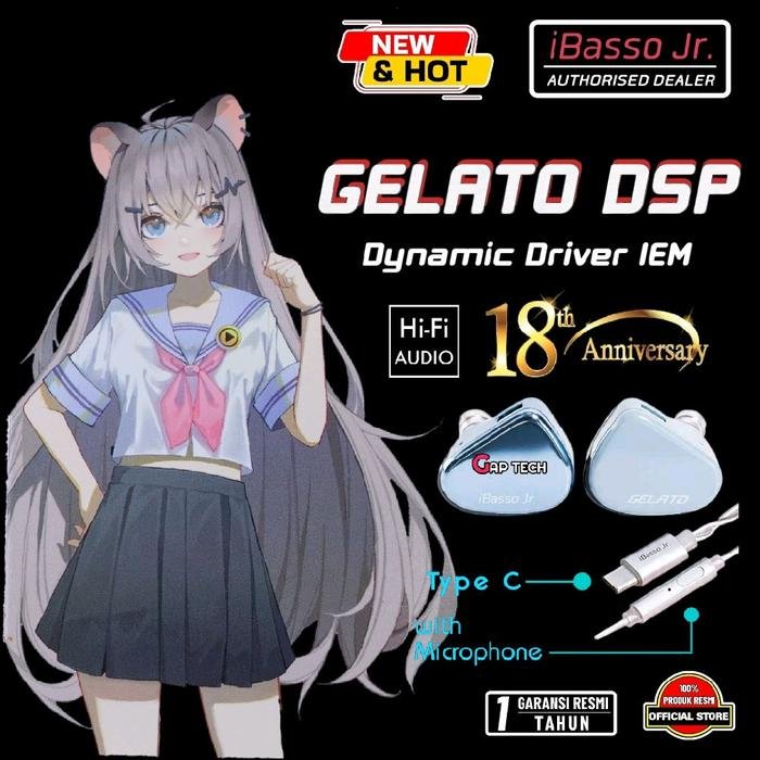 iBasso JR Gelato / Gelato DSP High Fidelity Dynamic Driver In Ear Monitor Earphone IEM Original - DSP Blue
