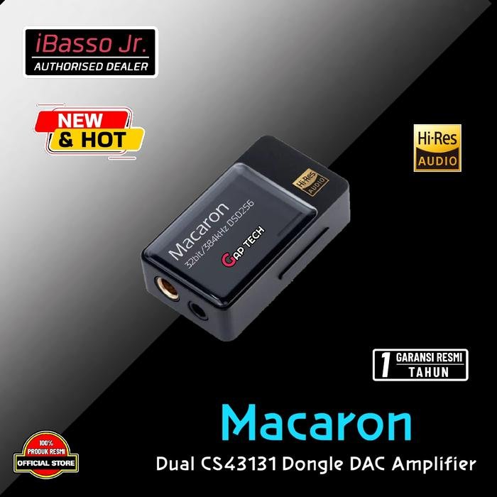 iBasso Jr / Jr. Macaron Flagship Dual CS43131 DAC Dongle DAC Amplifier / DAC AMP Original - Black