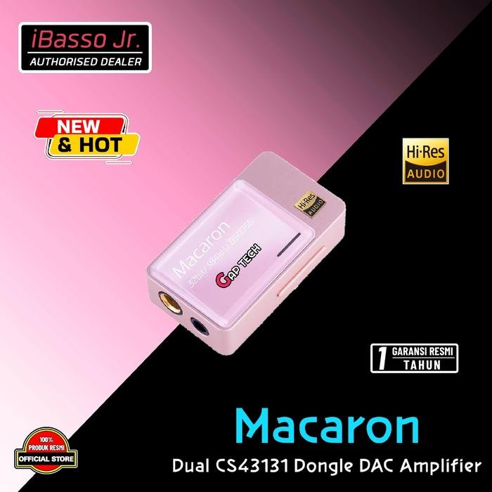 iBasso Jr / Jr. Macaron Flagship Dual CS43131 DAC Dongle DAC Amplifier / DAC AMP Original - Pink