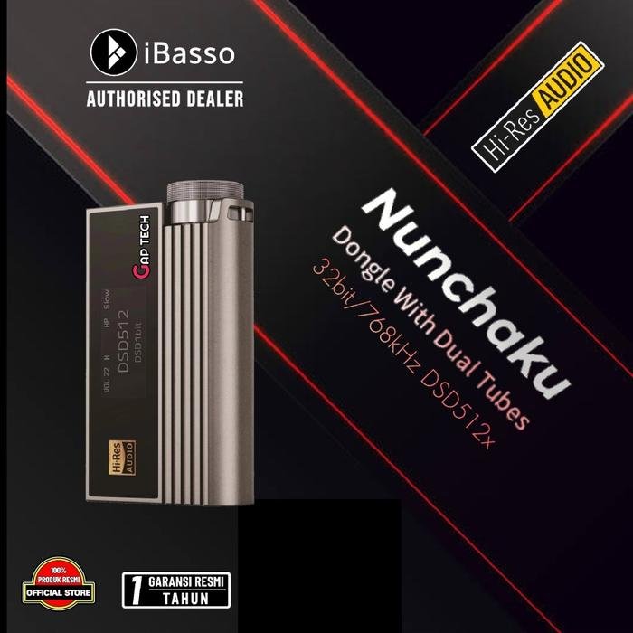 iBasso Nunchaku Portable USB DAC & Tube Amplifier with Dual CS43198 DAC / DAC AMP Original - Grey