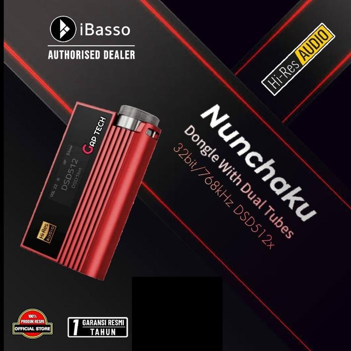 iBasso Nunchaku Portable USB DAC & Tube Amplifier with Dual CS43198 DAC / DAC AMP Original - Red