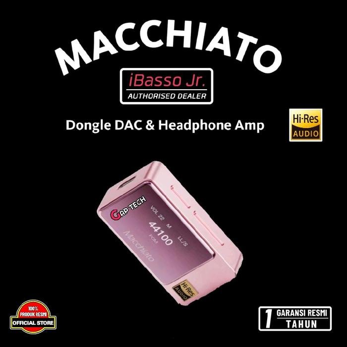 iBasso JR Macchiato Hi-Res Portable Dongle DAC-AMP Original - Pink