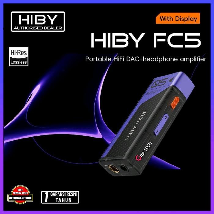 HiBy FC5 / FC 5 with Display Portable HiFi DAC+Headphone Amplifier Original - Purple