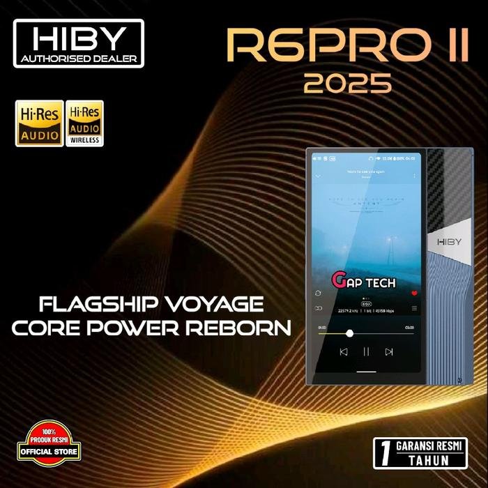 HiBy R6Pro II / R6 Pro II / R6 Pro 2 2025 - Premium Lossless Hi-Res Portable Music Player / Digital Audio Player / DAP Original - Blue
