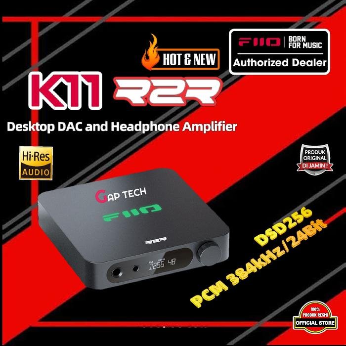 Fiio K11 R2R / K-11 R2R / K 11 R2R / K11R2R / K11 True 24bit R2R Desktop DAC and Headphone Amplifier / DAC AMP Original - Black