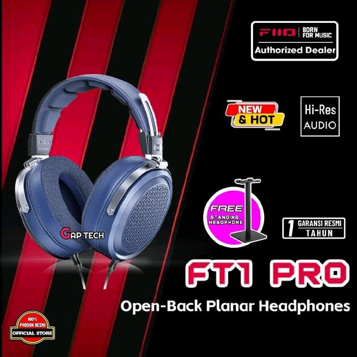 FiiO FT1 Pro / FT 1 Pro / FT1Pro Planar Diaphragm Driver Open-Back Headphone Original - Blue