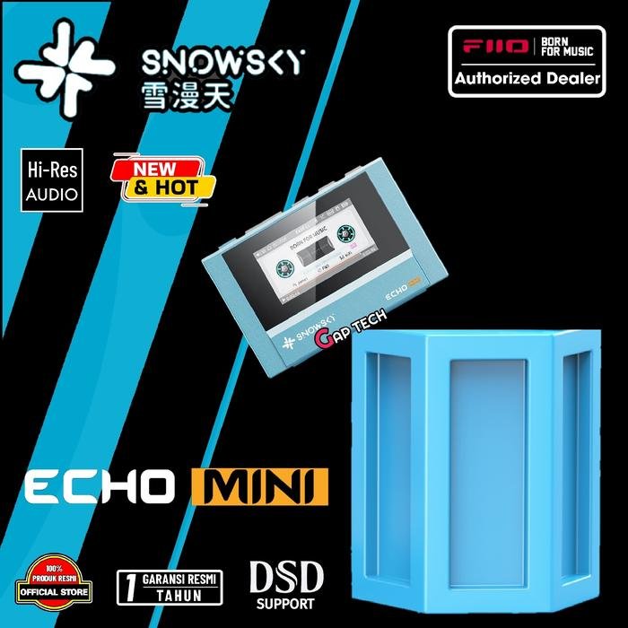 Fiio SnowSky Echo Mini Portable Hi-Res Lossless Pure Music Player / Digital Audio Player / DAP Original - Blue
