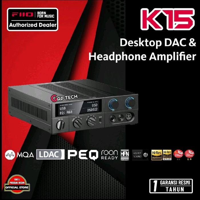 Fiio K15 / K-15 / K 15 Desktop DAC and Headphone Amplifier / DAC AMP Original - Black