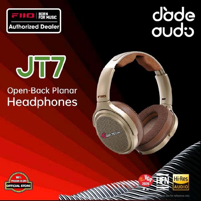 FiiO JT7 / JT 7 Planar Magnetic Driver Open Back Headphone Original - CHAMPAGNE GOLD