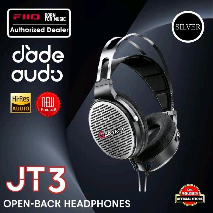 Fiio JT3 / JT 3 High-Fidelity 50mm Dynamic Driver Open Back Headphone Original - Silver