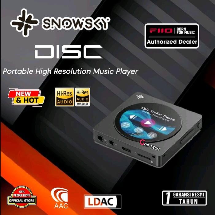 Fiio Snowsky Disc Portable High Resolution Audio Player / Music Player / DAP Original - Black