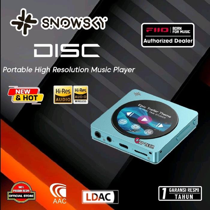Fiio Snowsky Disc Portable High Resolution Audio Player / Music Player / DAP Original - Blue