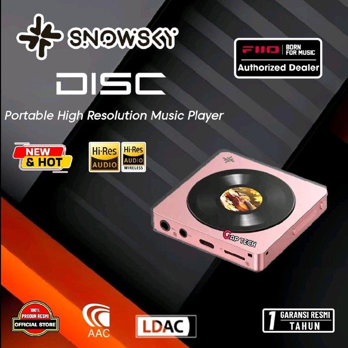 Fiio Snowsky Disc Portable High Resolution Audio Player / Music Player / DAP Original - Pink