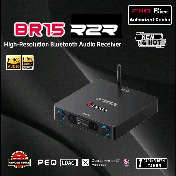 Fiio BR15 R2R / BR 15 R2R / BR15R2R High-Resolution Bluetooth Audio Receiver Original - Black