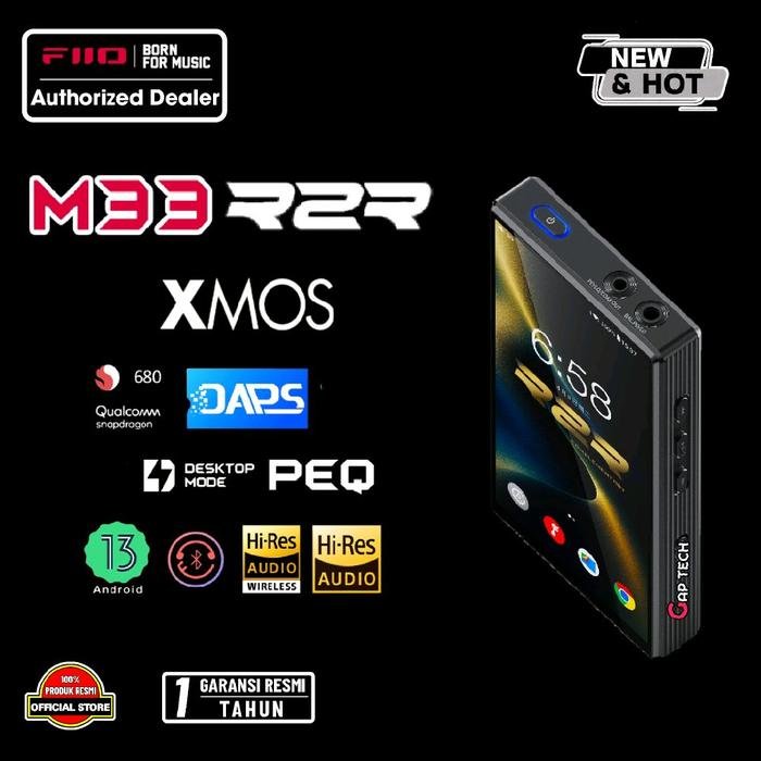 Fiio M33 R2R / M 33 R2R / M-33 R2R High Resolution Digital Audio Player / DAP Original - Black