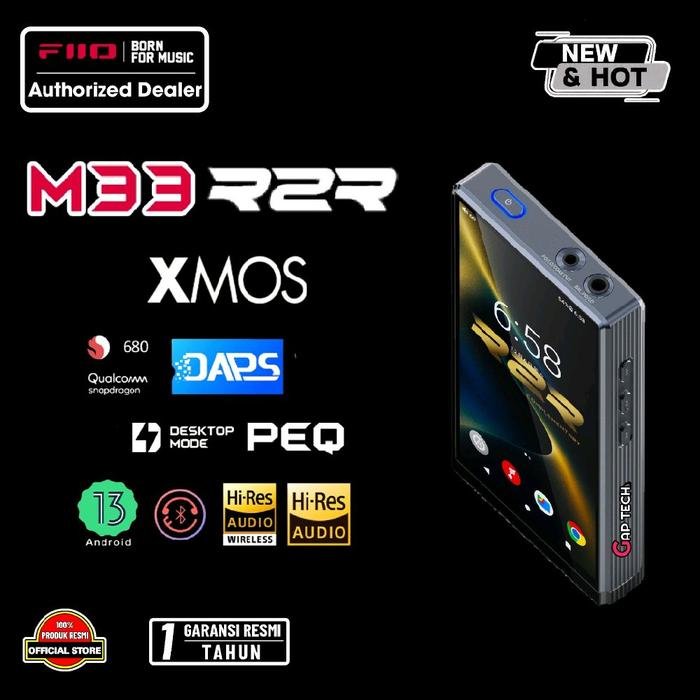 Fiio M33 R2R / M 33 R2R / M-33 R2R High Resolution Digital Audio Player / DAP Original - Deep Blue