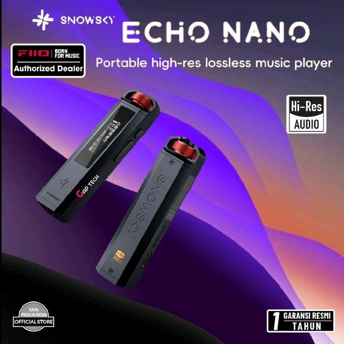 Fiio Echo Nano Portable Hi-Res Dual DAC Digital Audio Player / Music Player / DAP Original - Black