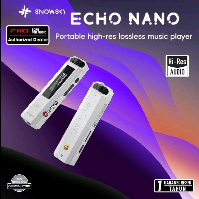 Fiio Echo Nano Portable Hi-Res Dual DAC Digital Audio Player / Music Player / DAP Original - White
