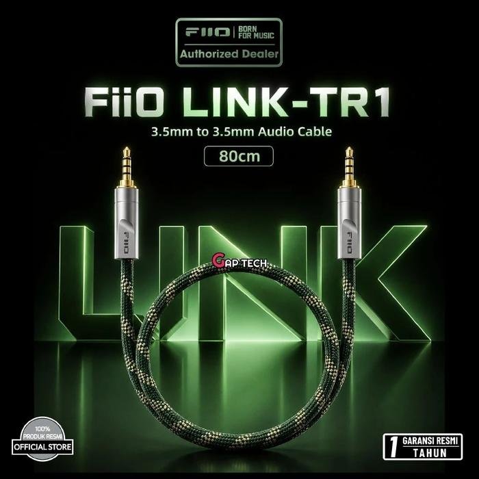 Fiio LINK Series USB / RCA / XLR / Coaxial Hi-Fi Audio Cables Silver Plated Monocrystalline Copper of Cables Original - LINK-TR1 80CM