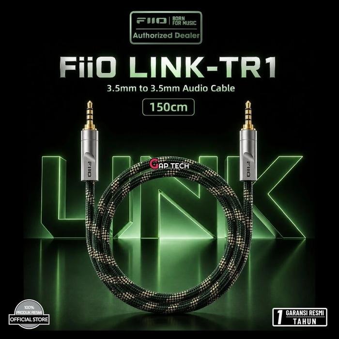 Fiio LINK Series USB / RCA / XLR / Coaxial Hi-Fi Audio Cables Silver Plated Monocrystalline Copper of Cables Original - LINK-TR1 150CM