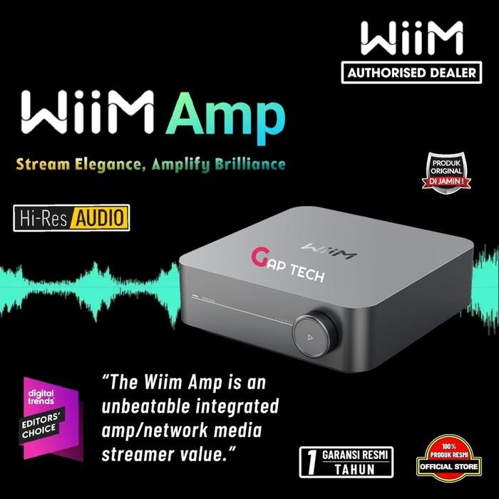Wiim Amp Hi-Res Multiroom Streaming Amplifier with AirPlay 2 Original - Space Gray