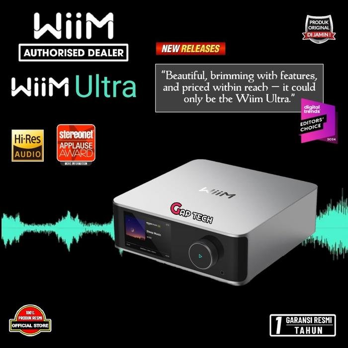 WiiM Ultra Music Streamer & Digital Preamp with Touch Display Original - Silver