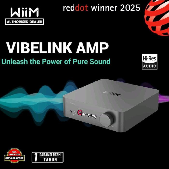 WiiM Vibelink Amp Premium Power Amplifier with Premium ESS 9039Q2M DAC and TI TPA3255 - Amplifier Original - Space Gray