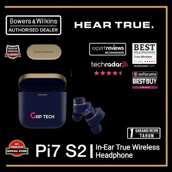Bowers & Wilkins B&W Pi7 S2 In-Ear True Wireless Earbuds Original - MIDNIGHT BLUE