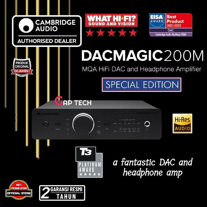 Cambridge Audio DacMagic 200M / DACMagic 200 M / DacMagic200M / DAC Magic 200M MQA DAC & Headphone Amp Original - Black SE