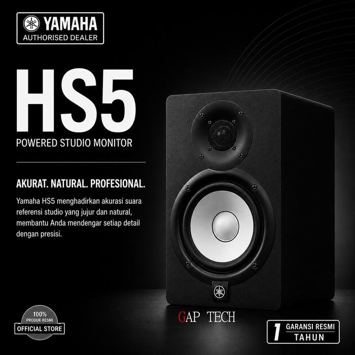 Yamaha HS5 HS 5 H S5 5'' Powered Studio Monitor Speaker Original - Black