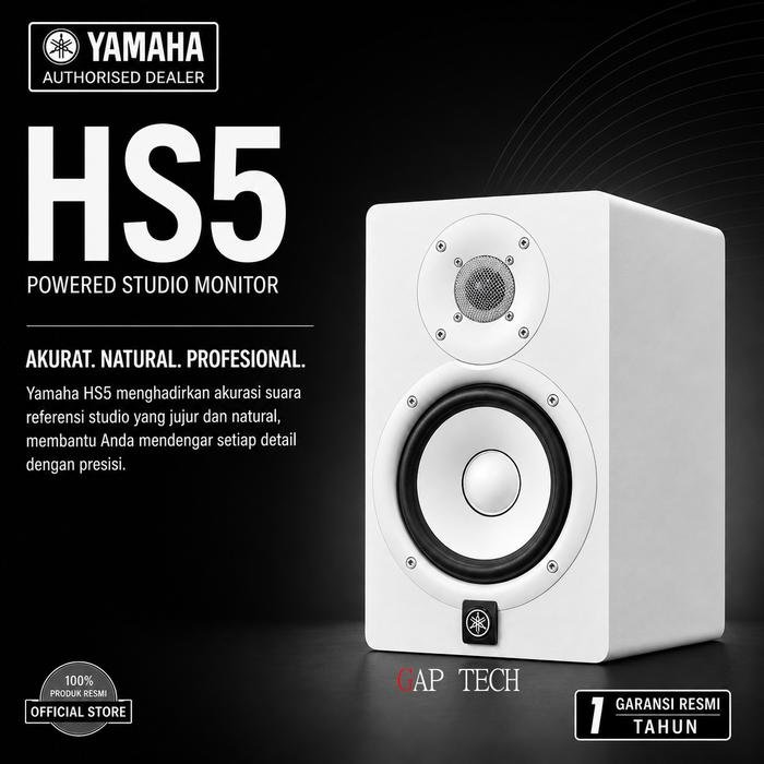 Yamaha HS5 HS 5 H S5 5'' Powered Studio Monitor Speaker Original - White