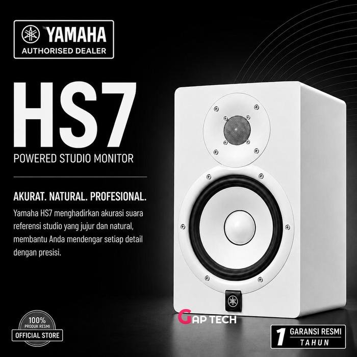 Yamaha HS7 HS 7 H S7 6.5" 2 Way Studio Monitor Speaker Original - White