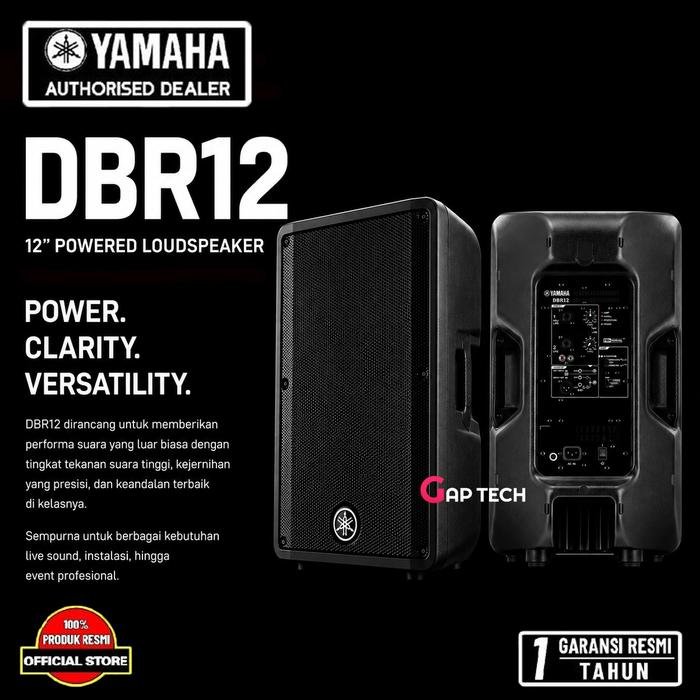 Yamaha DBR12 DBR-12 Active Speaker 12 Inch Output 1000 Watt Original - 2Pcs