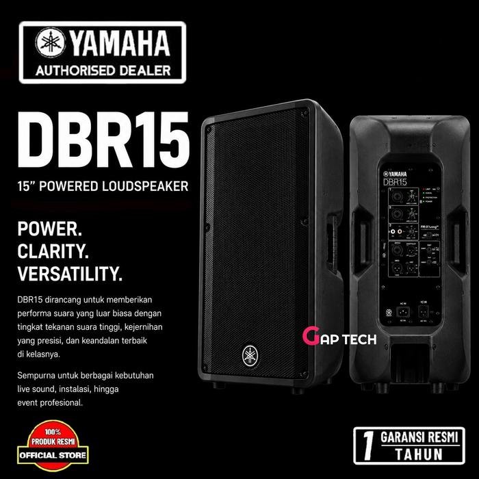 Yamaha DBR15 DBR-15 Active Speaker 15 Inch Output 1000 Watt Original - 2Pcs