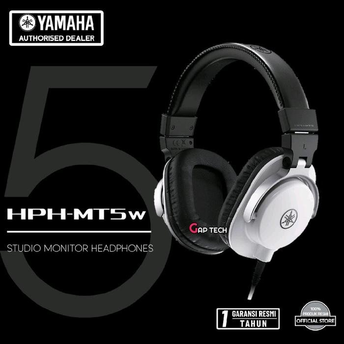 Yamaha HPH-MT5 / HPH MT5 / HPH-MT8 / HPH MT8 Professional Studio Monitor Headphones Original - HPH-MT5 WHITE