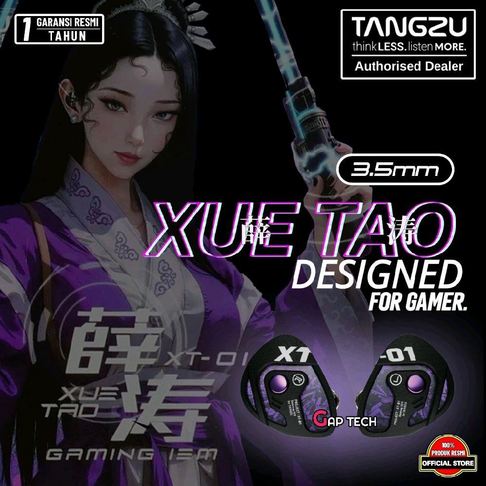 Tangzu Xue Tao 10mm Single Dynamic Driver Glass Diaphragm Unit Gaming In-Ear Monitor Earphones IEM Original - 3.5mm WITH MIC