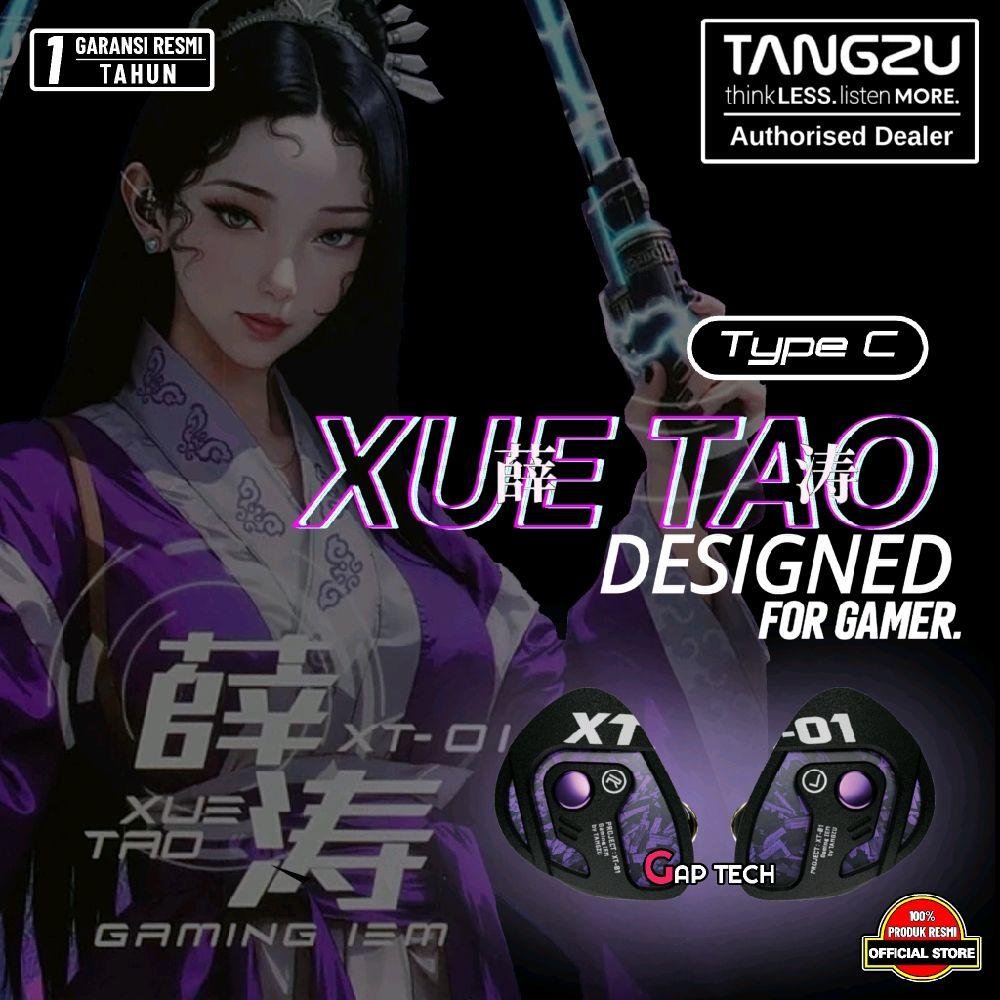 Tangzu Xue Tao 10mm Single Dynamic Driver Glass Diaphragm Unit Gaming In-Ear Monitor Earphones IEM Original - TYPE- C