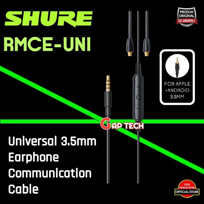 Shure Universal Cable for In Ear Monitor Earphones Original - 3.5mm MMCX