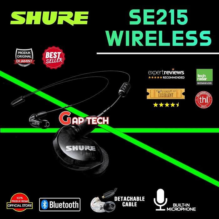 Shure SE215 / SE 215 Wireless Sound Isolating Bluetooth Earphones Original - Black
