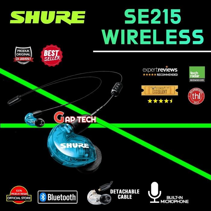 Shure SE215 / SE 215 Wireless Sound Isolating Bluetooth Earphones Original - Blue