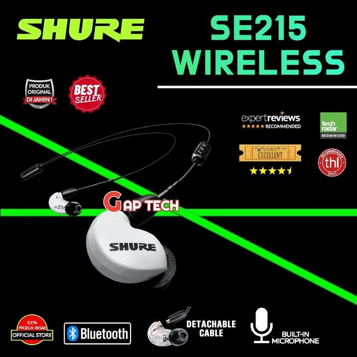 Shure SE215 / SE 215 Wireless Sound Isolating Bluetooth Earphones Original - White
