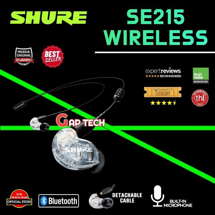 Shure SE215 / SE 215 Wireless Sound Isolating Bluetooth Earphones Original - Clear