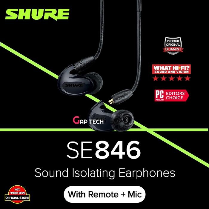 SHURE SE846 / SE 846 Gen 2 Gen2 Flagship Sound Isolation Earphones iem Original - GEN1 -UNI BLACK